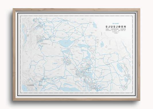 Skikart Sjusjøen (50x70 cm) - Dapa Maps