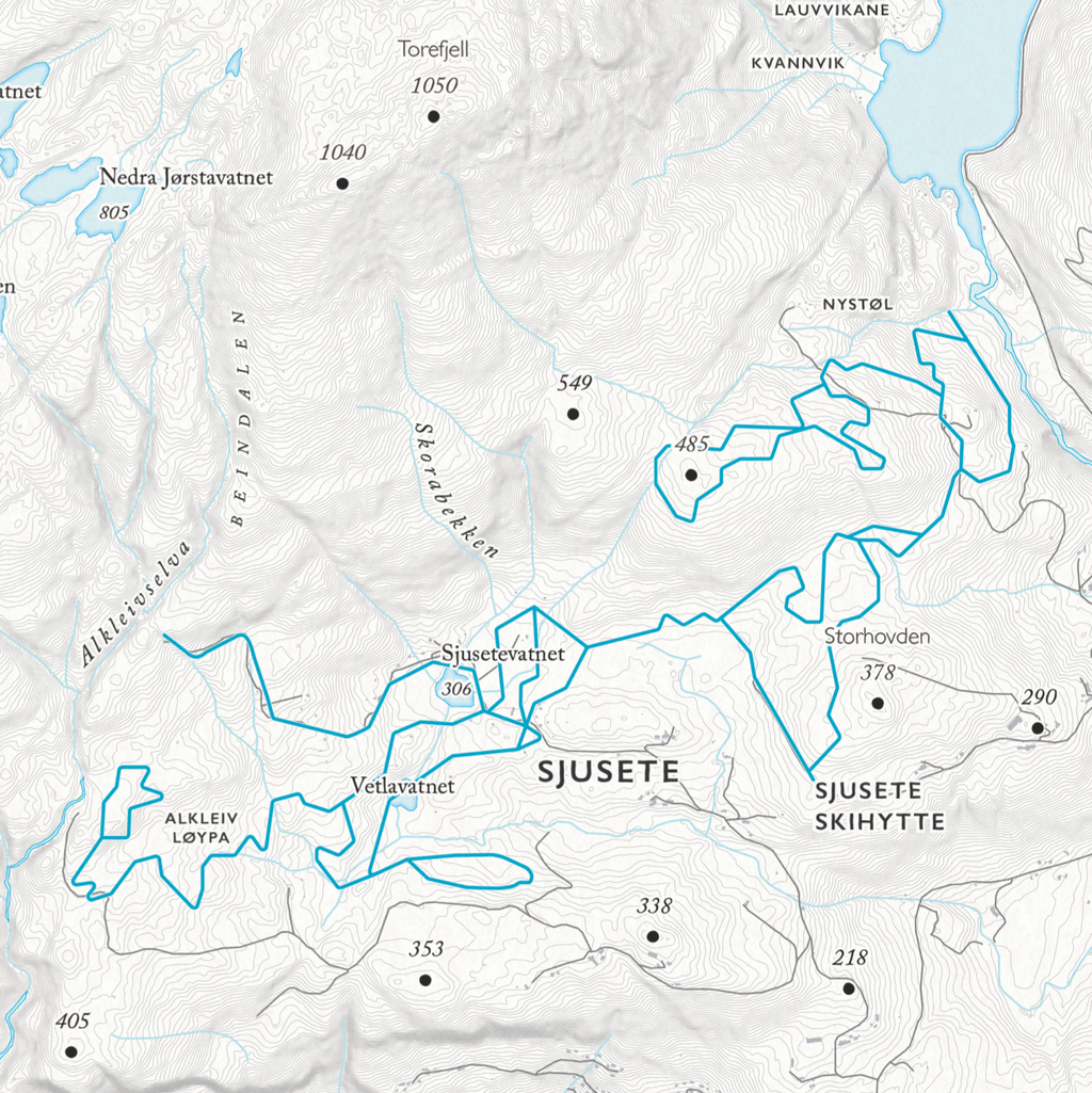 Skikart Kvamskogen