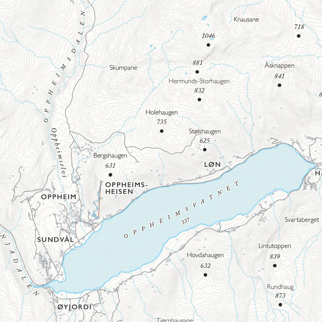 Skikart Myrkdalen