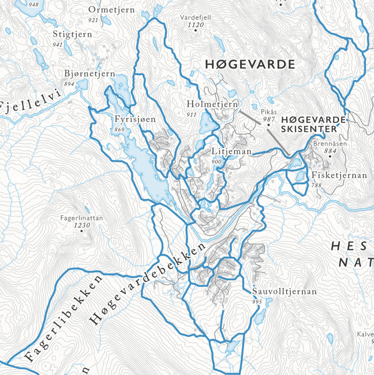 Skikart Norefjell (50x70 cm) - Dapa Maps