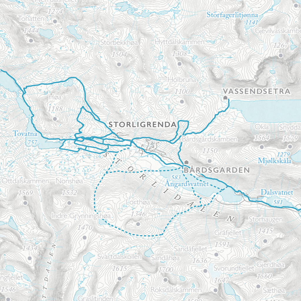 Skikart Trollheimen