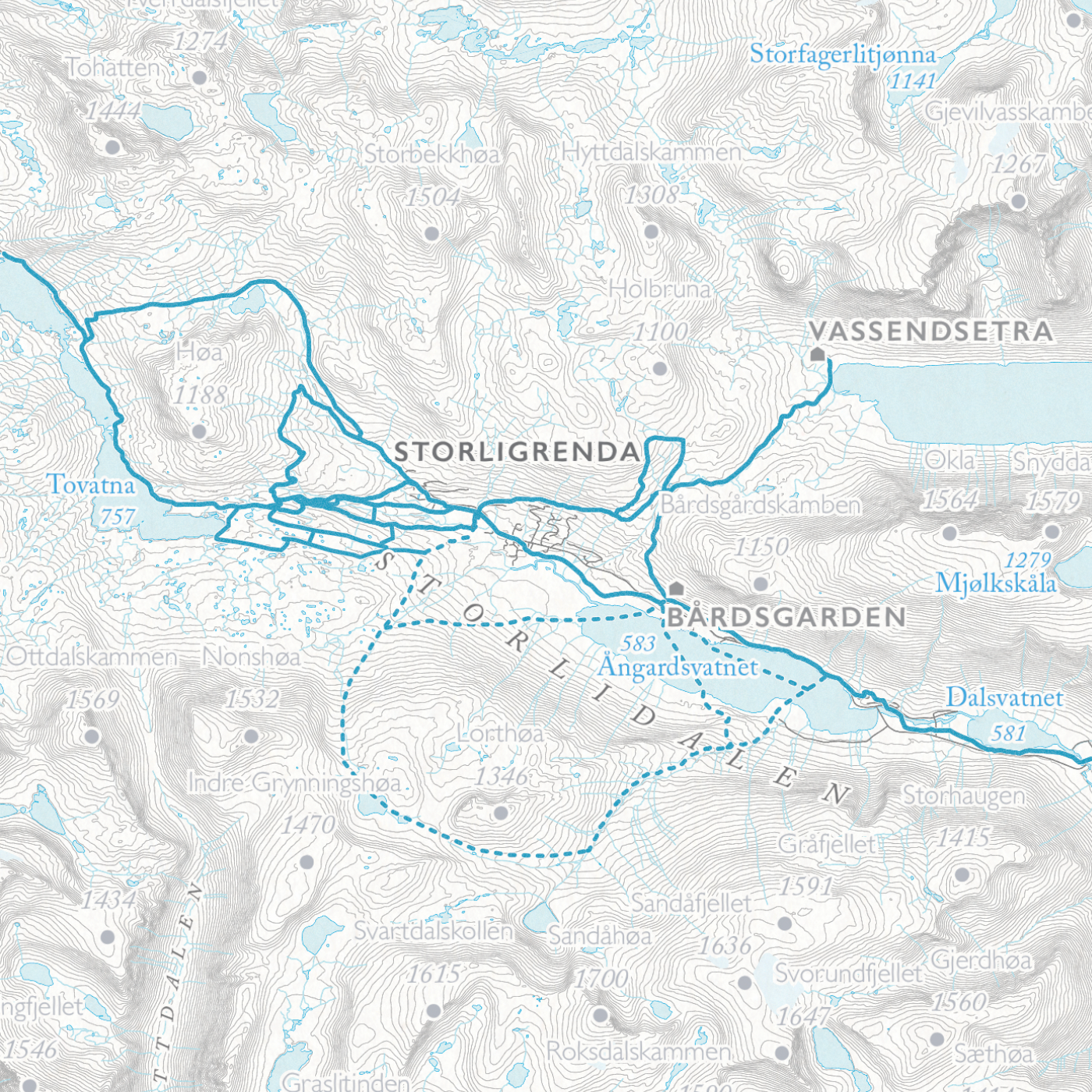 Skikart Trollheimen