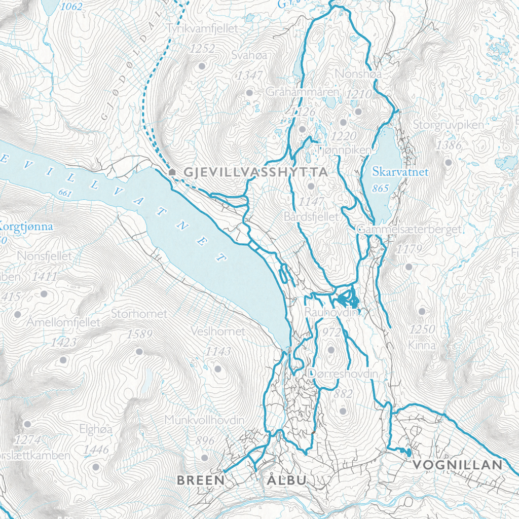 Skikart Trollheimen