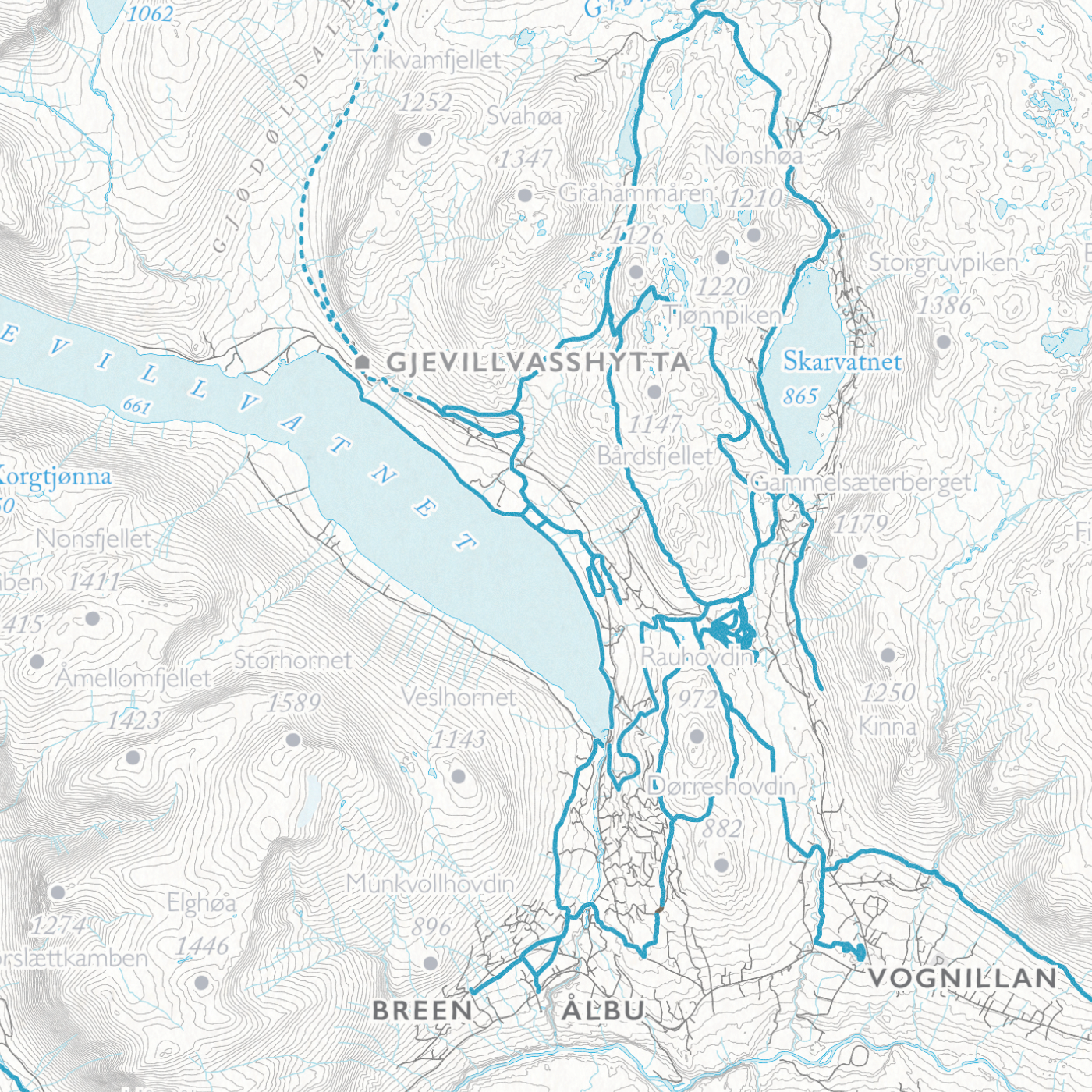 Skikart Trollheimen