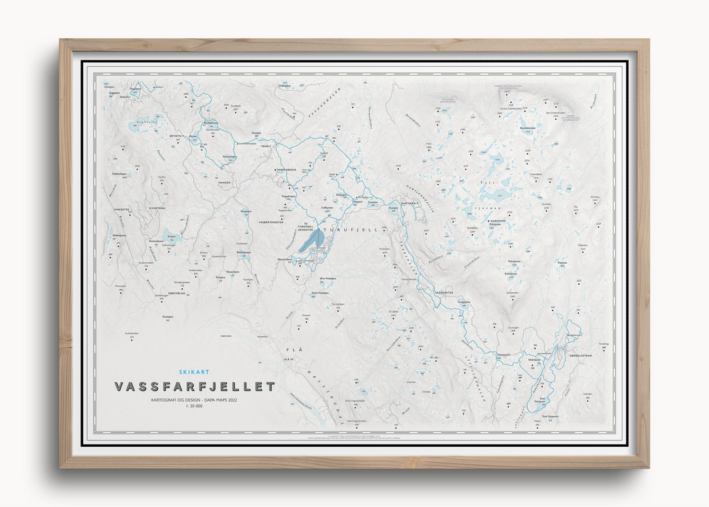 Løypekart Vassfarfjellet