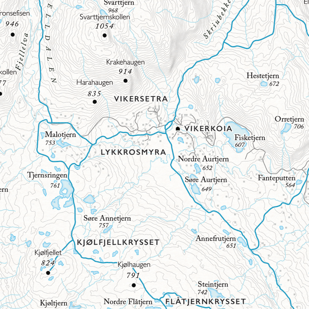 Skikart Vikerfjell