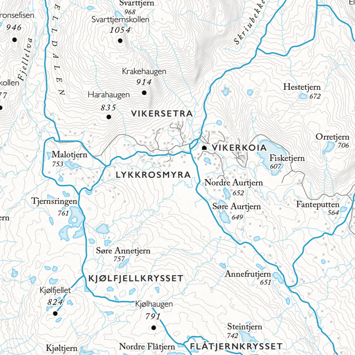 Skikart Vikerfjell