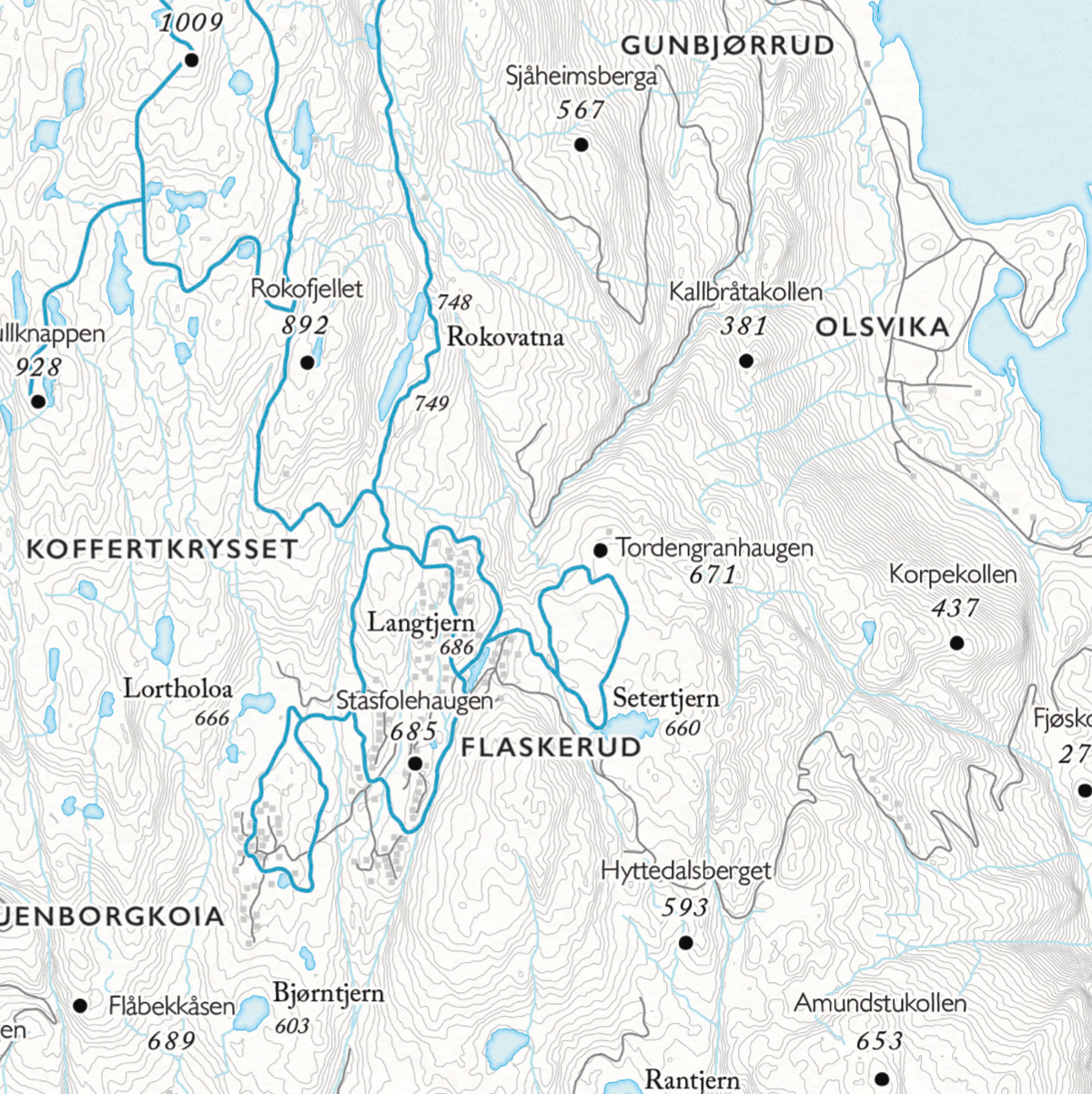 Skikart Vikerfjell