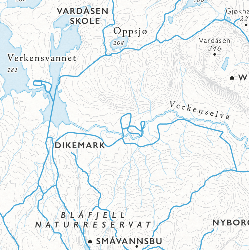 Skikart Vestmarka og Kjekstadmarka  (50x70 cm) - Dapa Maps